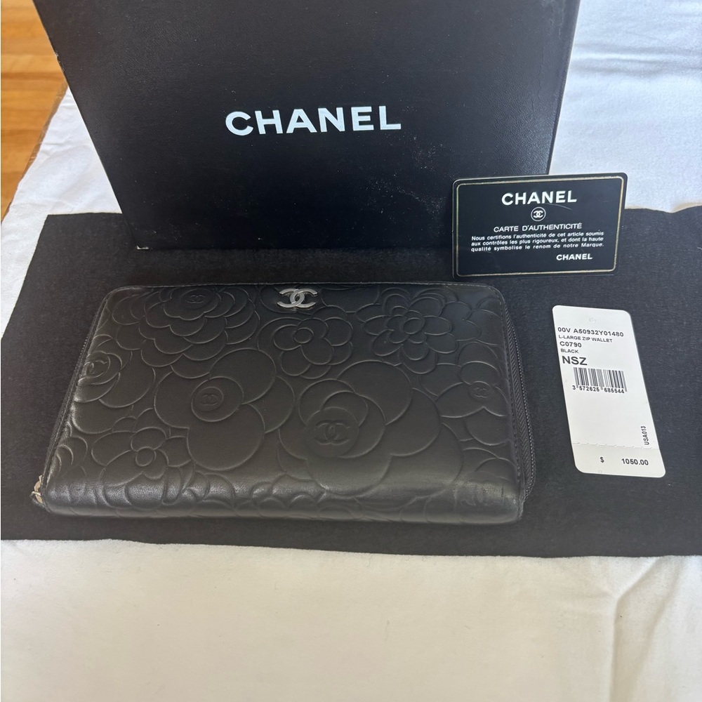 Chanel Black Floral Embossed Women's Bag